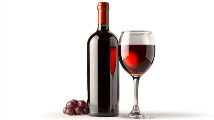 red wine in the glass