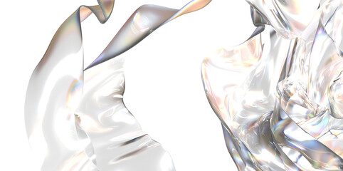 Elegant, abstract image of flowing iridescent liquid. Perfect for design backgrounds or modern art.