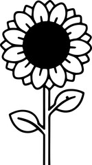 SUNFLOWER TRANSPARENT IMAGE ICON VECTOR 
