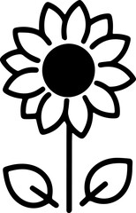 SUNFLOWER TRANSPARENT IMAGE ICON VECTOR 
