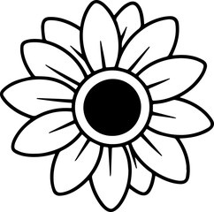 SUNFLOWER TRANSPARENT IMAGE ICON VECTOR 