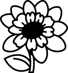 SUNFLOWER TRANSPARENT IMAGE ICON VECTOR 