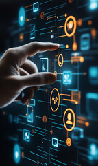 Digital marketing futuristic concept