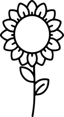 SUNFLOWER ICON WITH TRANSPARENT BACKGROUND VECTOR PATTERN 