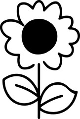SUNFLOWER ICON WITH TRANSPARENT BACKGROUND VECTOR PATTERN 