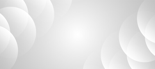 Minimalist White Background with Circle. Abstract Business Wallpaper. Vector Illustration