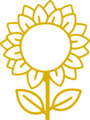 sunflower icon with transparent background 