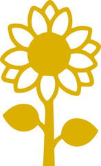 sunflower icon with transparent background 