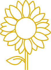 sunflower icon with transparent background 