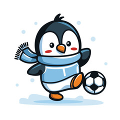 illustration-cute-penguin-playing-soccer