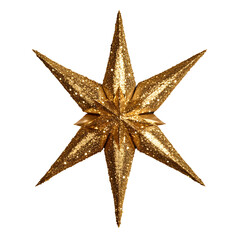 golden star isolated on white background
