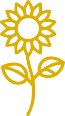 sunflower icon with transparent background vector pattern 