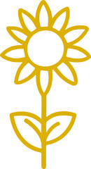 sunflower icon with transparent background vector pattern 