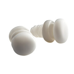 Pair of soft silicone earplugs, isolated on a empty plain background