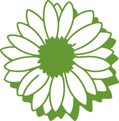 sunflower icon hand drawn vector image transparent PNG vector 