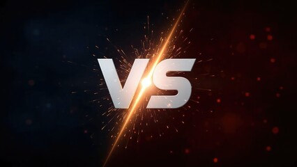Fiery versus sign competition battle background