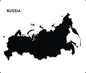 Obraz premium Russia icon vector design, Russia Logo design, Russia's unique charm and natural wonders, Use it in your marketing materials, travel guides, or digital projects, Russia map logo vector, geography logo