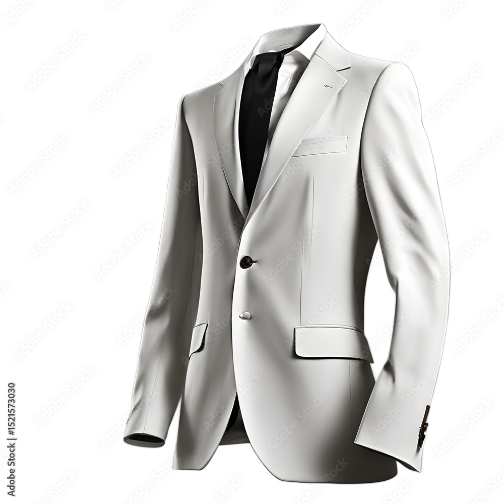 Poster Classic tailored blazer with lapels, isolated on a empty plain background