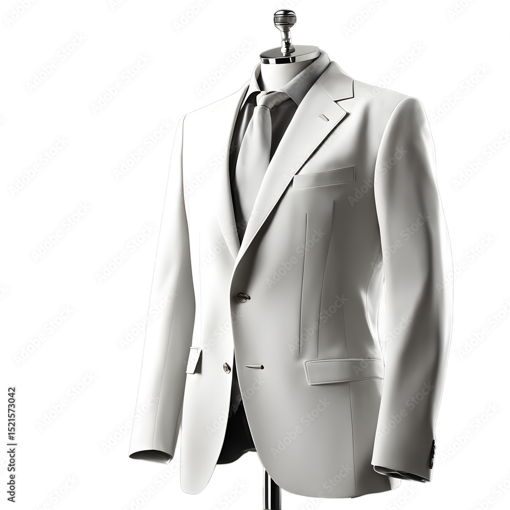 Poster Classic tailored blazer with lapels, isolated on a empty plain background