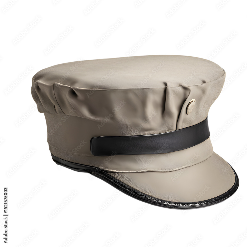 Aufkleber french-style kepi with flat top, isolated on a empty plain background