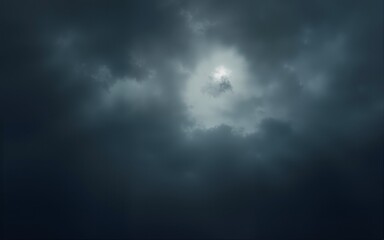 Obraz premium Dark, smoky cloudscape background; digital art, design element. High quality