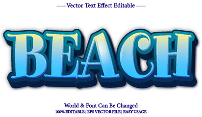 Editable Beach Vector Text File High Quality Summer Typography