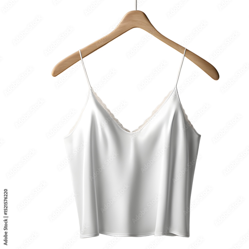 Poster Light camisole with spaghetti straps, isolated on a empty plain background