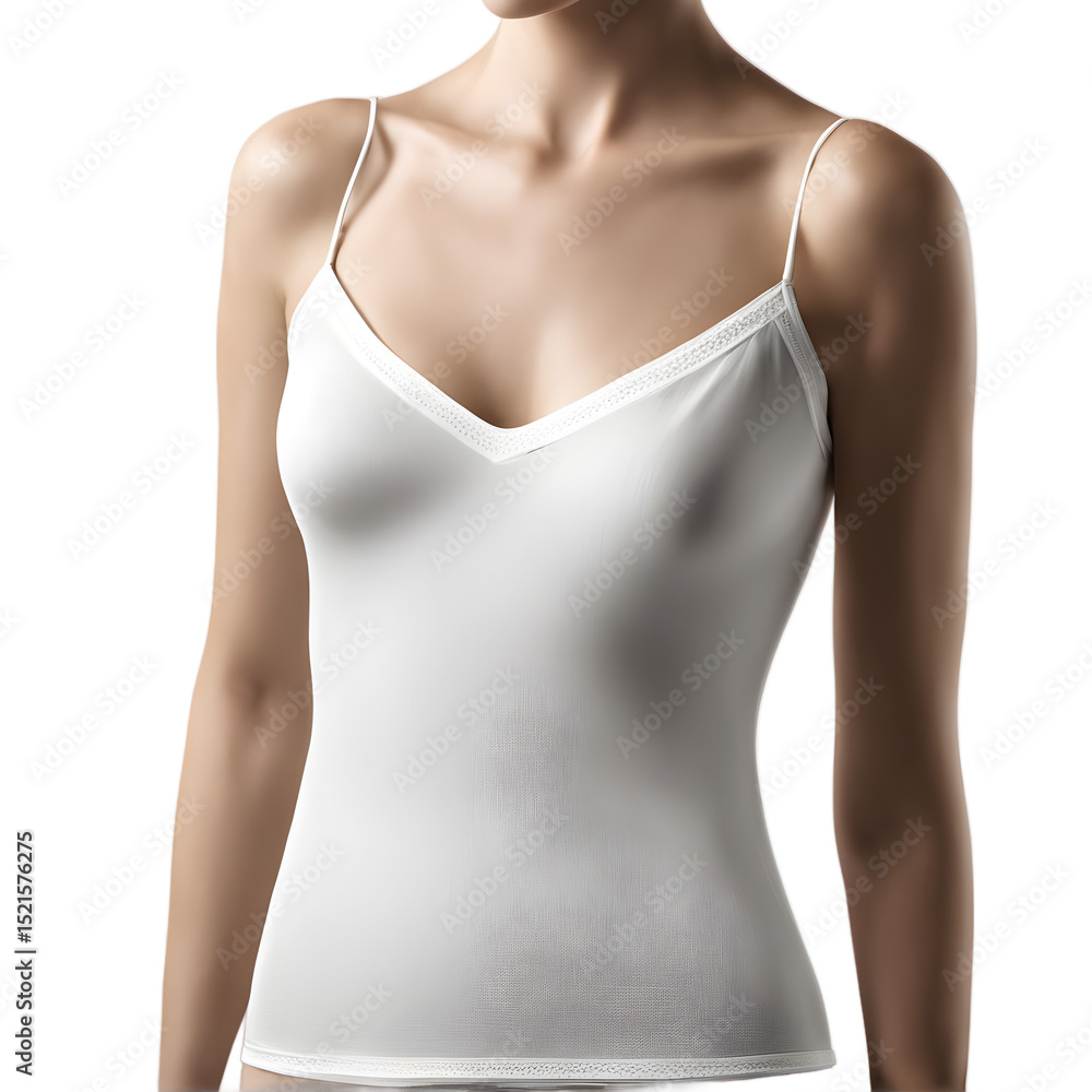 Poster Light camisole with spaghetti straps, isolated on a empty plain background