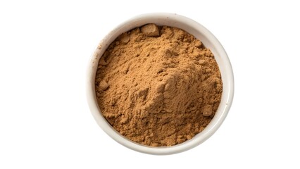 Bowl of Tamarind Powder on Clean White Background