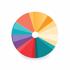 Obraz premium Professional Flat Design Pie Chart Icon Vector Illustration for Data Analysis