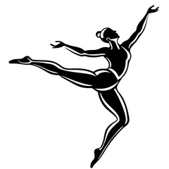 silhouette of a Gymnastic  