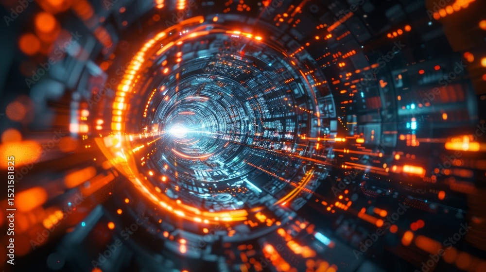 Poster abstract circle tech or science background