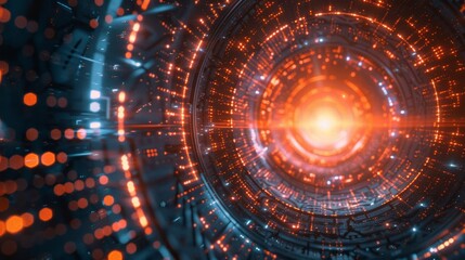Obraz premium Abstract circle tech or science background