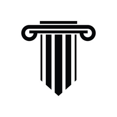 column icon greek roman logo design concept idea