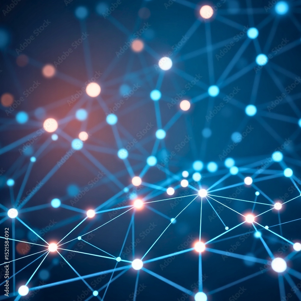 Poster abstract network connection digital technology background