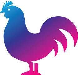 The hen hatch eggs in the nest. Flat vector illustration