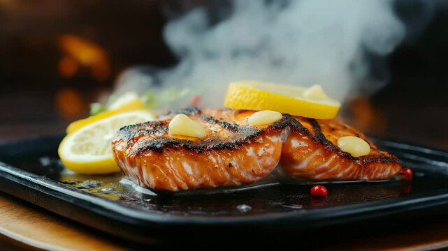 Sizzling Pan-Seared Salmon with Lemon and Garlic