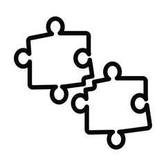 Jigsaw Puzzle line icon , vector, pixel perfect, illustrator file 
