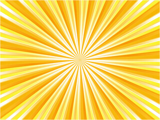 鮮やかに激しく広がる集中線背景_オレンジ&times;イエロー