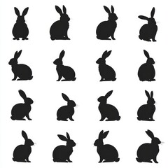 The design of a banner for happy new year 2023 incorporates a modern flat template with a black rabbit hare symbol set against a gold background and also includes an isolated black background