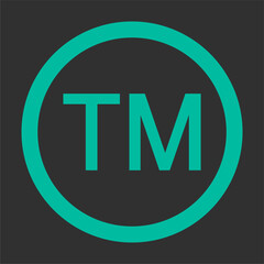 Trademark rights icon vector, Trademark symbol