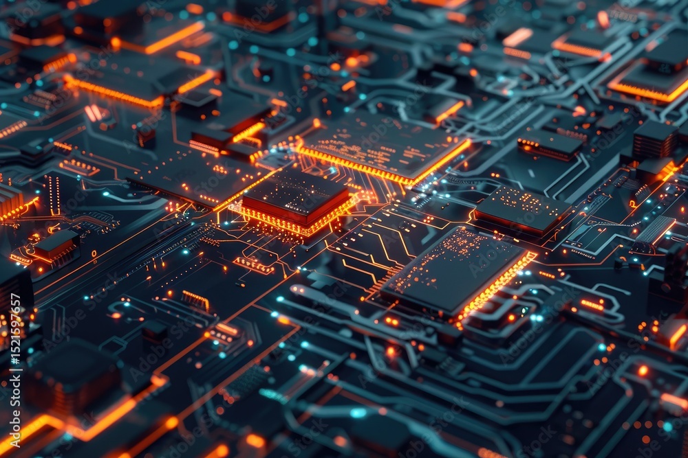 Poster vibrant picture of technology wave background representing network and big data concepts