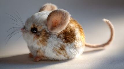 Adorable Fluffy Mouse Close-up of a Cute Small Rodent
