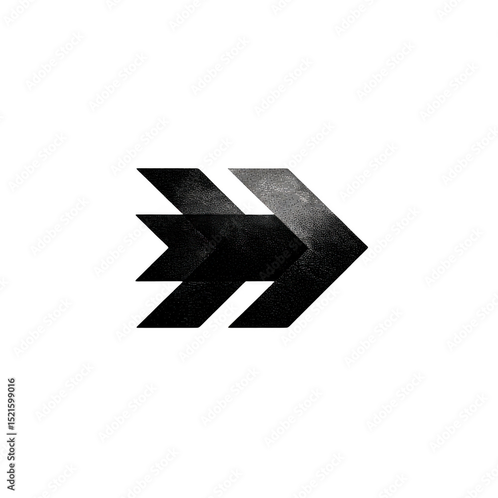 Poster black arrow icon with sleek, modern design, pointing to right, symbolizing direction or movement. ar