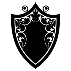 heraldic shield with wings