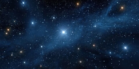 Fototapeta premium Vivid Galaxy Illustration with Bright Stars Under a Silent Night Sky