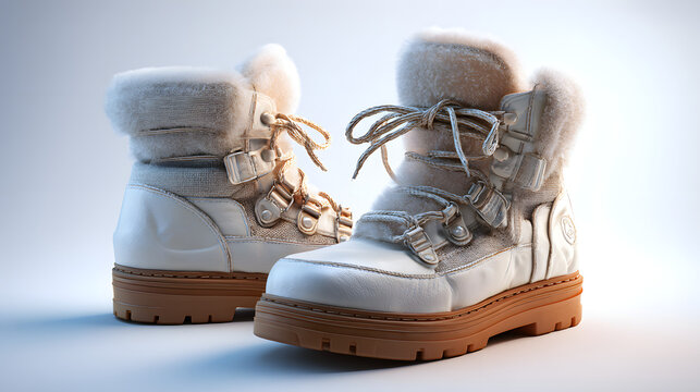 Cozy White Fur-Lined Winter Boots Warmth and Style for Cold Weather
