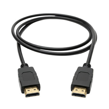 Mini hdmi cable isolated on transparent background