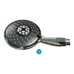 Isolated on white, a stainless steel colander and skimmer are essential kitchen cooking tools