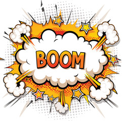 Boom Comic PNG | Explosion, Sound Effect, Comic Style, Pop Art Illustration